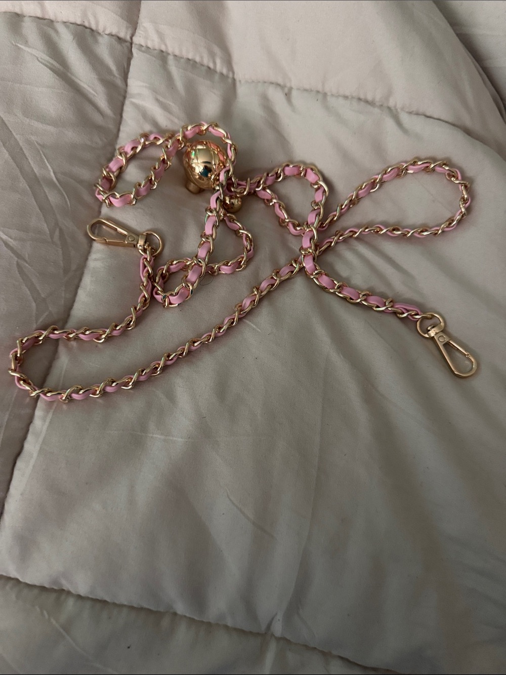 Pink & Gold Chain replacement strap